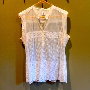 Beautiful Cabi Sheer sleeveless top